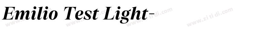 Emilio Test Light字体转换
